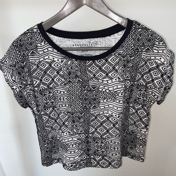 Aéropostale Tribal Crop Top Tee - Picture 1 of 11